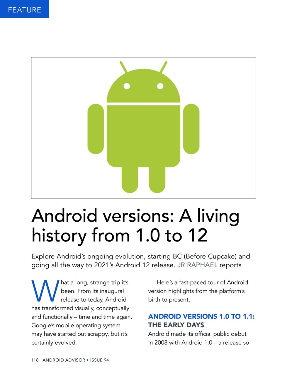 Android Advisor Preview Pages