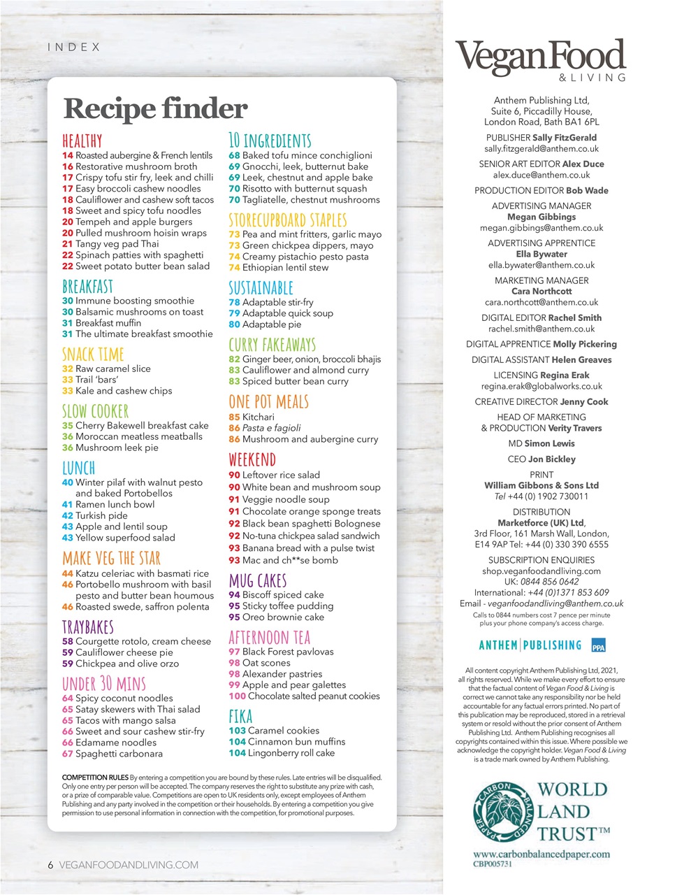 Vegan Food & Living Magazine Preview Pages