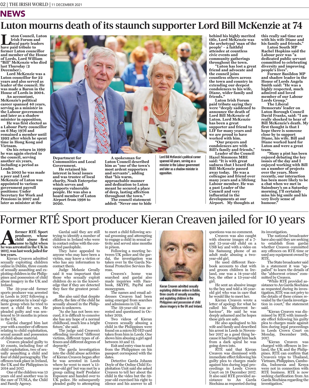 Irish World Preview Pages