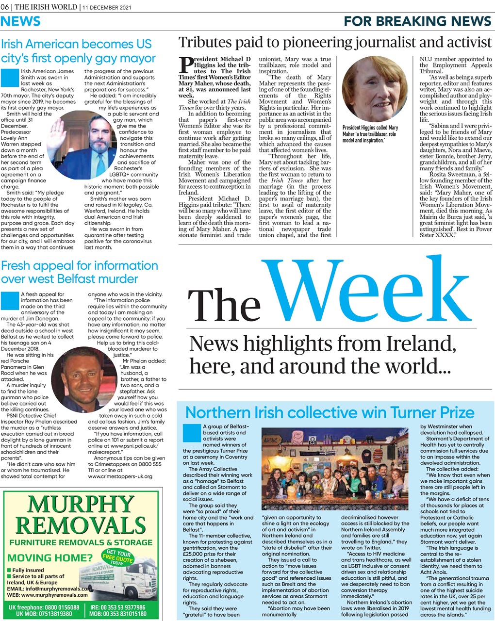 Irish World Preview Pages