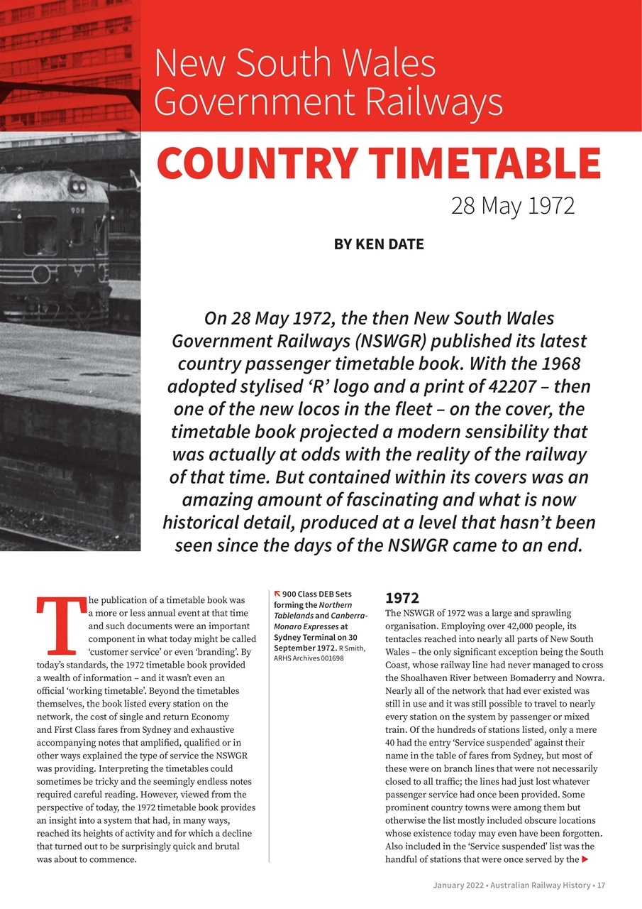 Australian Railway History Preview Pages