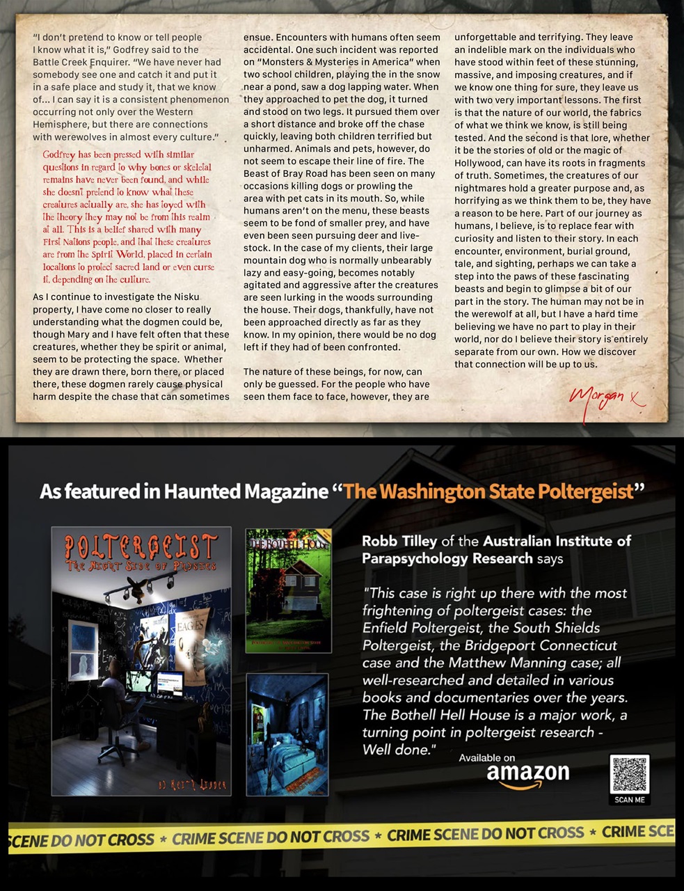 Haunted Magazine Preview Pages
