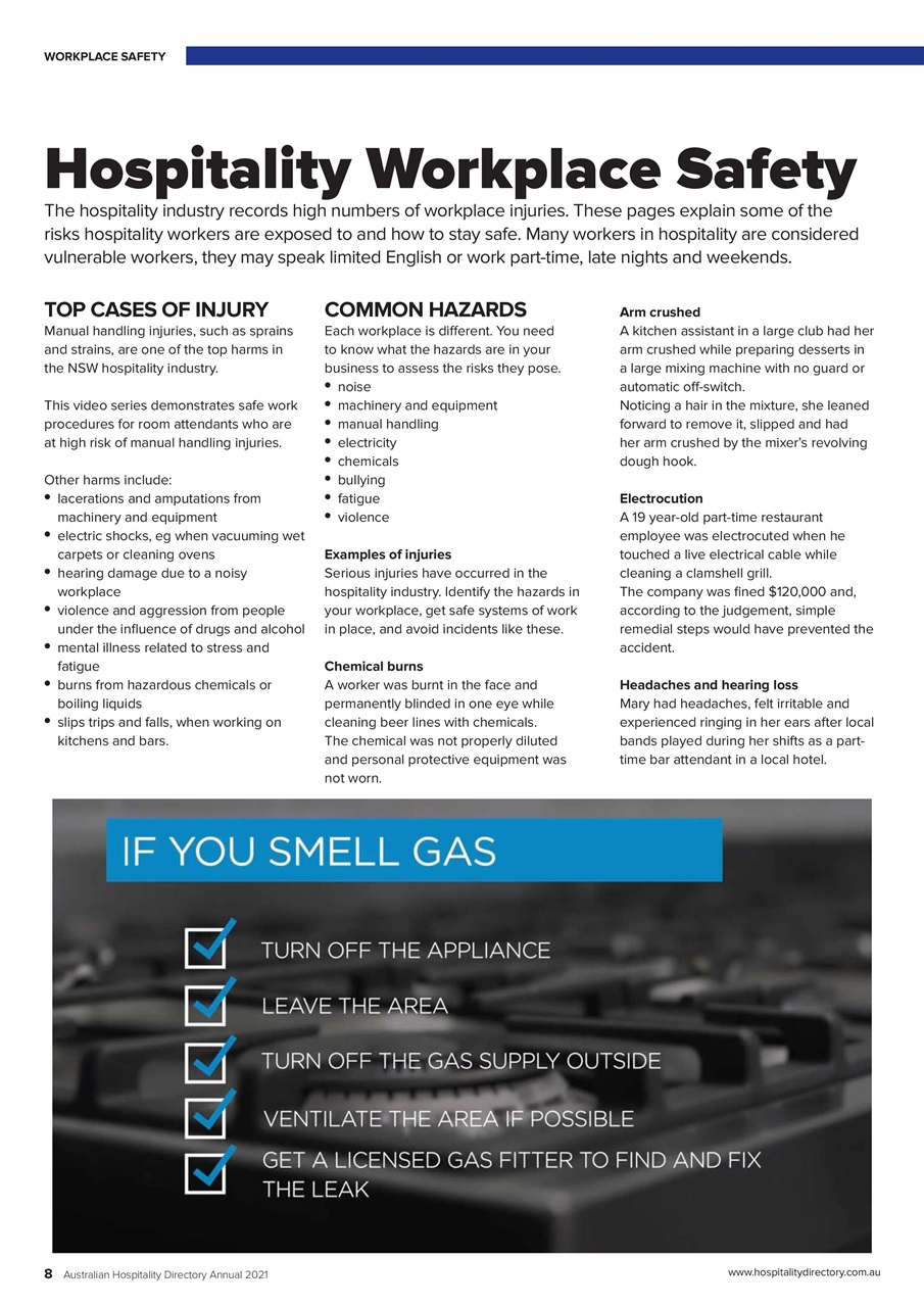 Australian Hospitality Directory Preview Pages