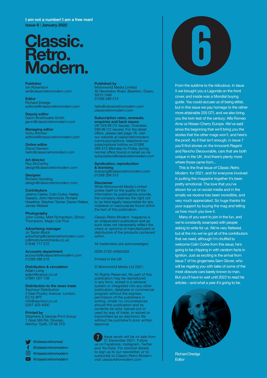 Classic Retro Modern Magazine Preview Pages