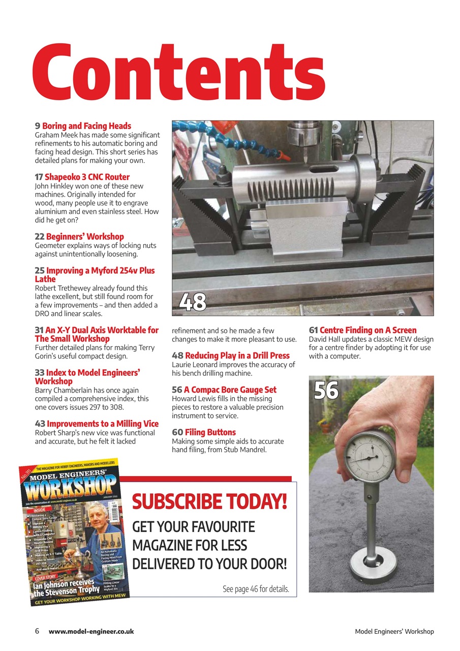 Model Engineer & Workshop Magazine Preview Pages