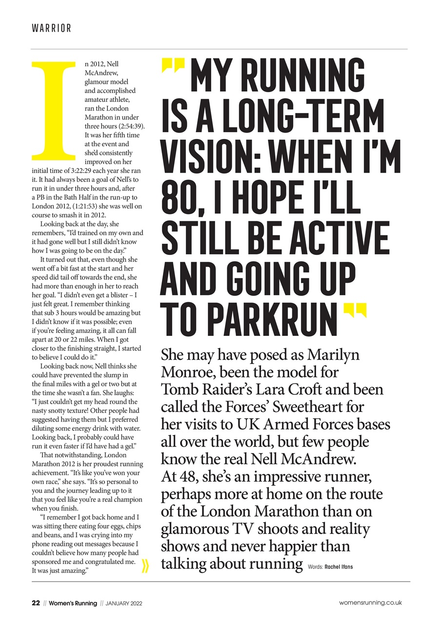 Women’s Running Preview Pages