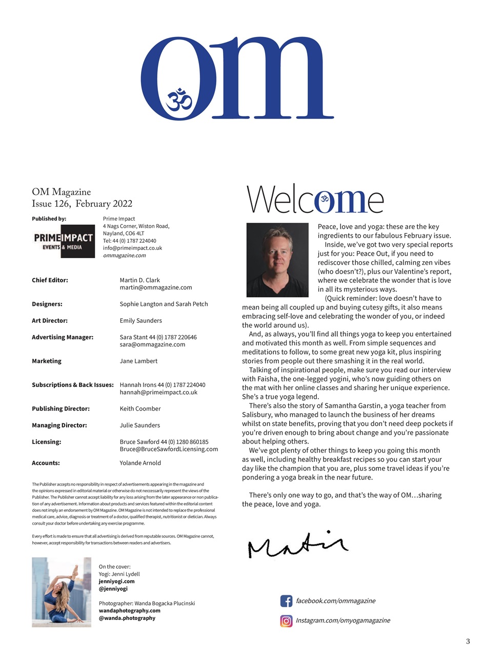 OM Yoga Magazine Preview Pages