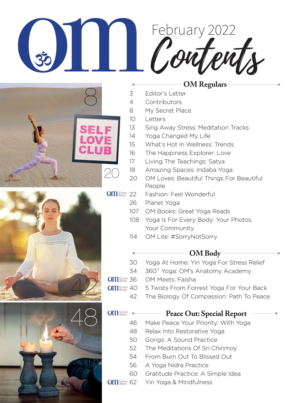OM Yoga Magazine Preview Pages