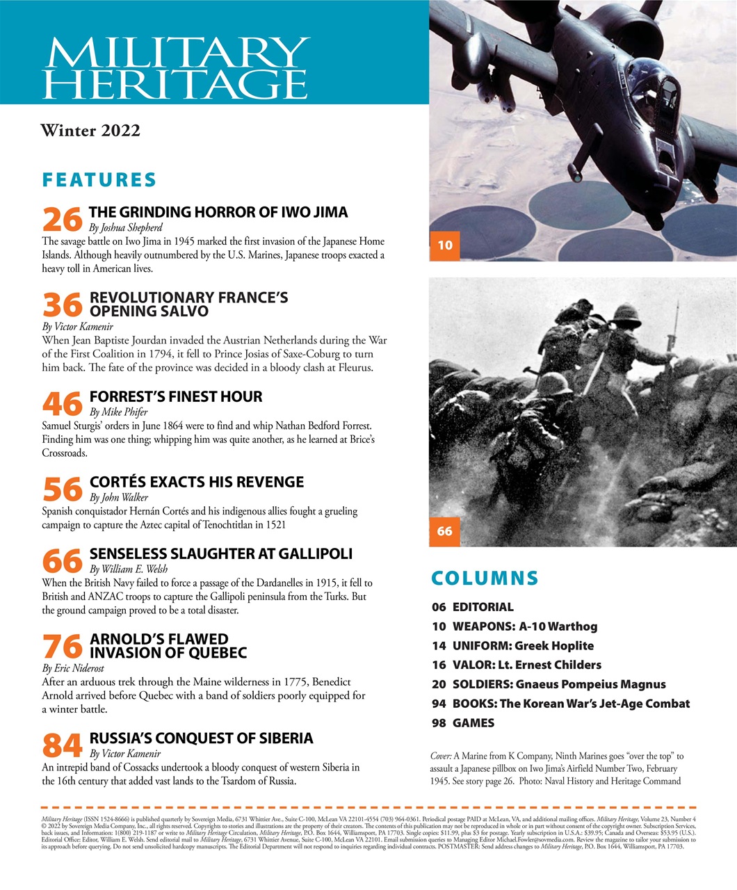 Military Heritage Preview Pages