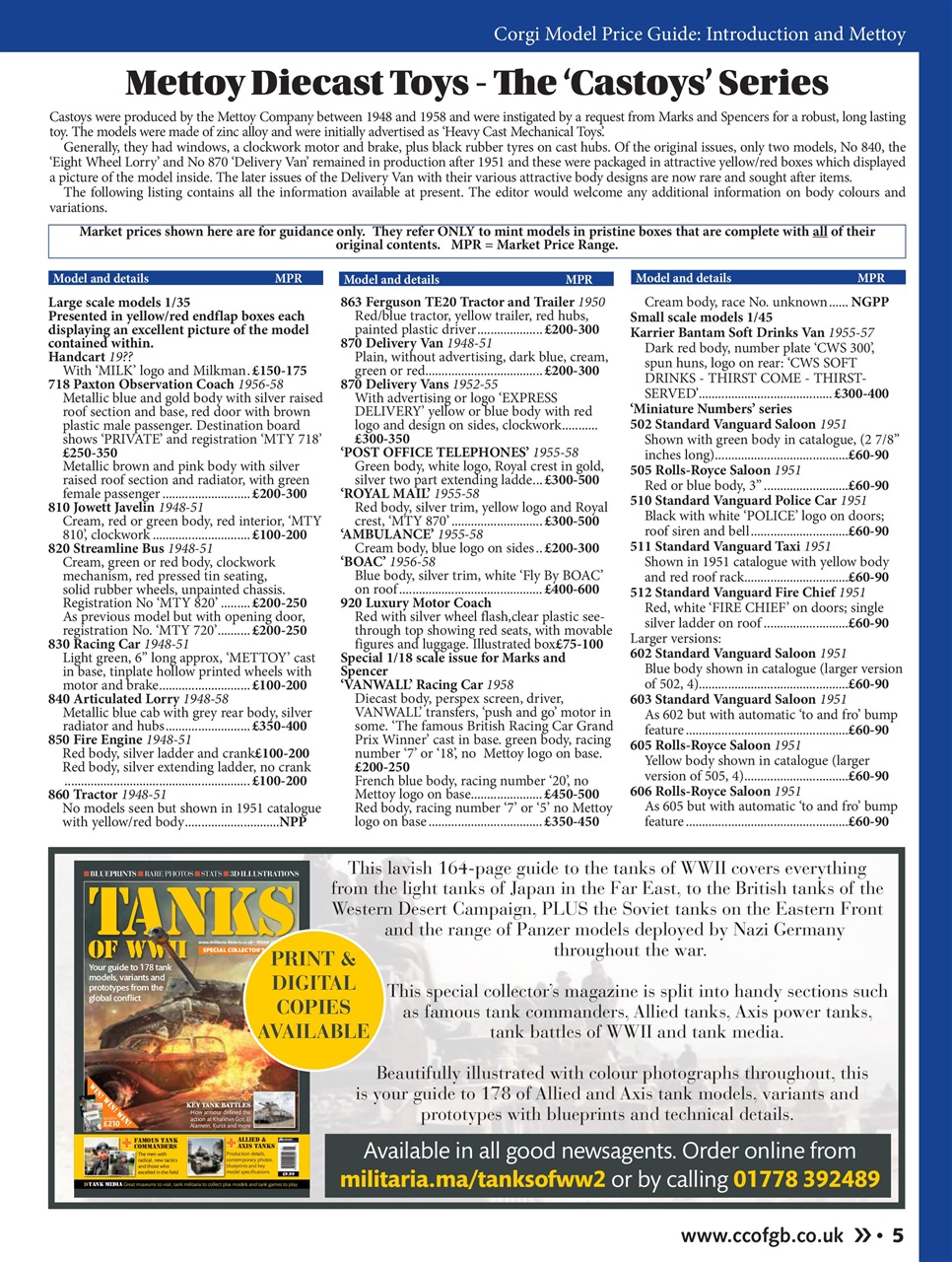 Diecast Collector Preview Pages