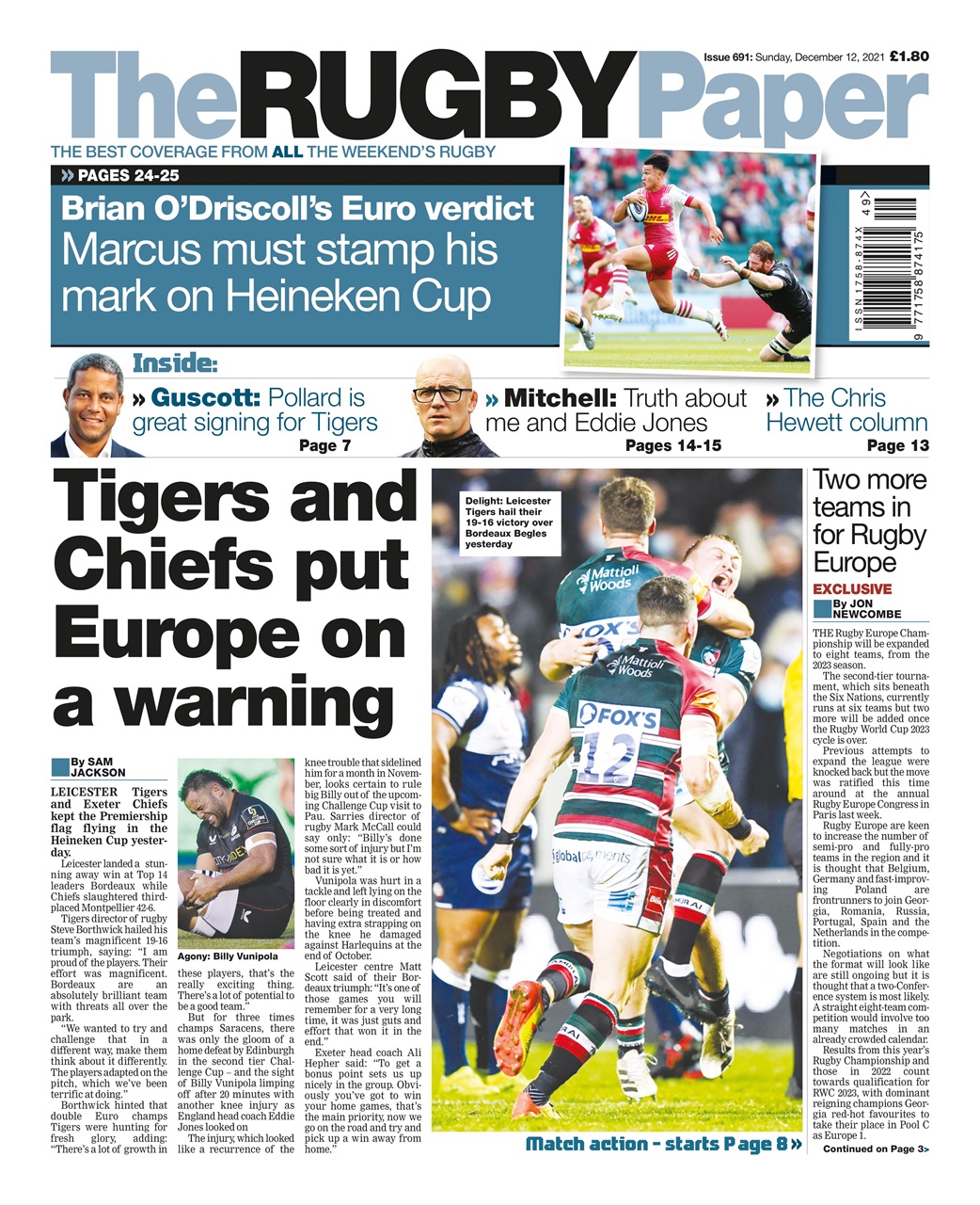 The Rugby Paper Preview Pages