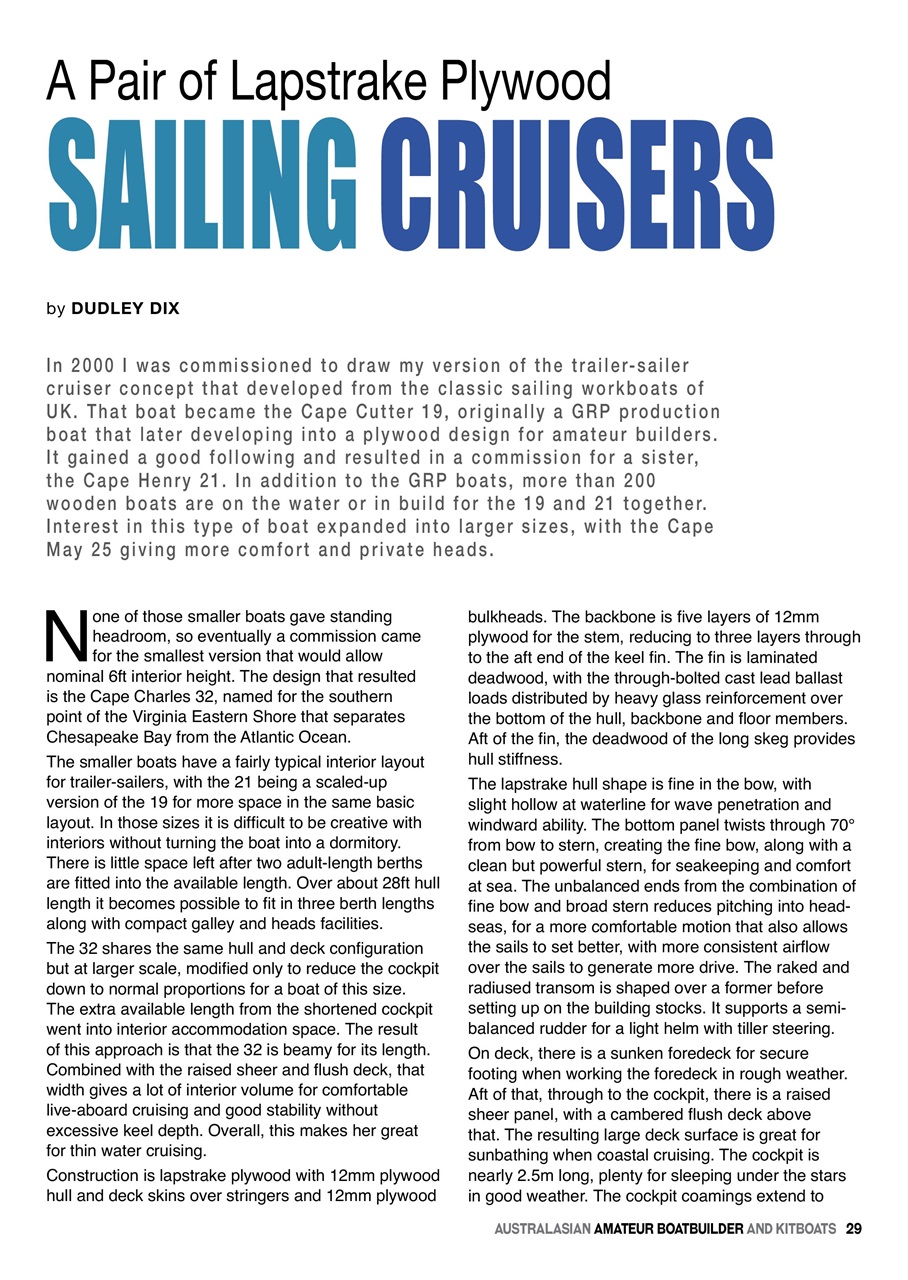 Australian Amateur Boat Builder Preview Pages