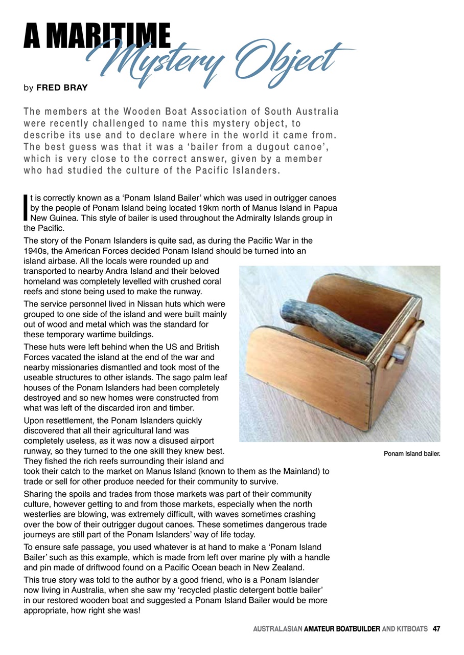 Australian Amateur Boat Builder Preview Pages