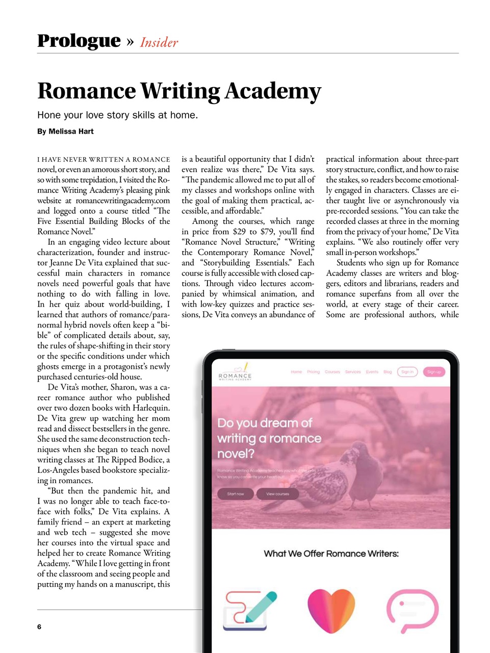 The Writer Preview Pages