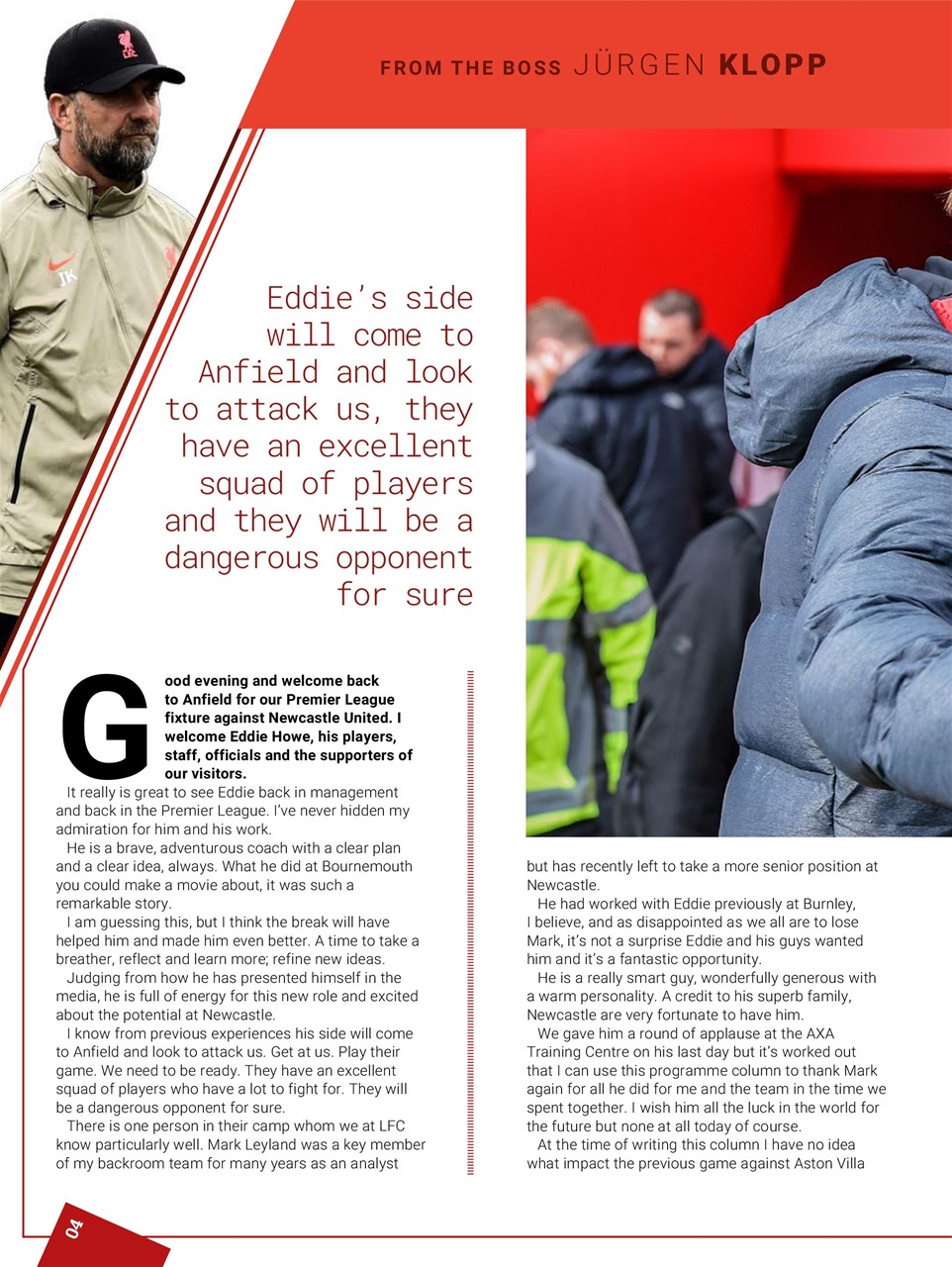 Liverpool FC Programmes Preview Pages