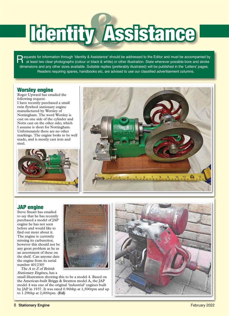 Stationary Engine Preview Pages