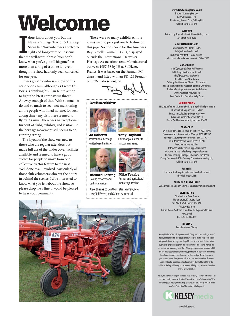 Tractor & Farming Heritage Magazine Preview Pages