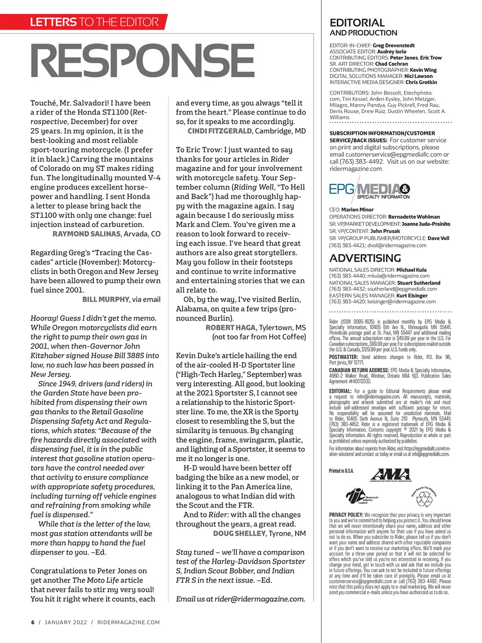 Rider Magazine Preview Pages