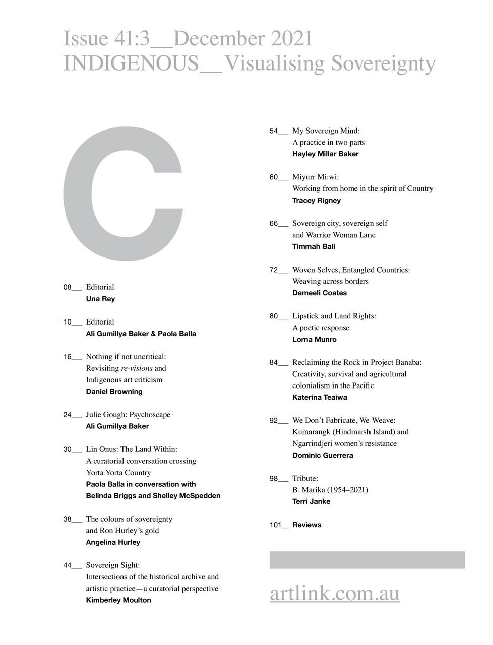 Artlink Magazine Preview Pages