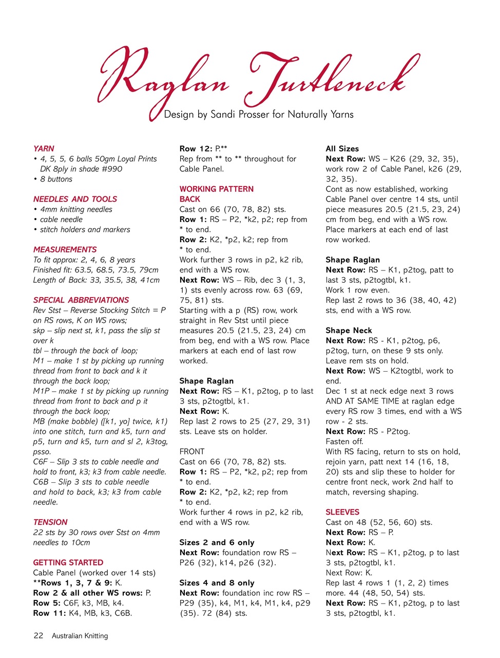 Australian Knitting Preview Pages