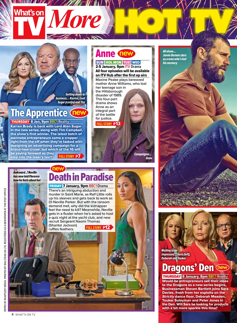 What's on TV Preview Pages