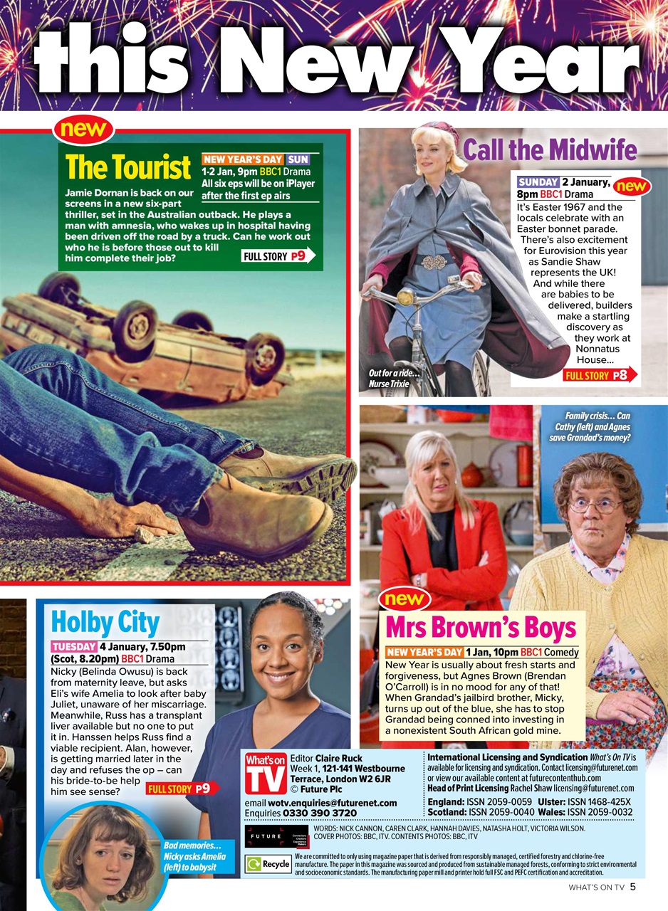 What's on TV Preview Pages