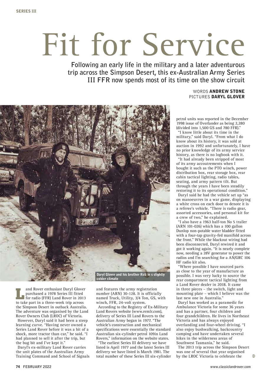 Classic Land Rover Magazine Preview Pages
