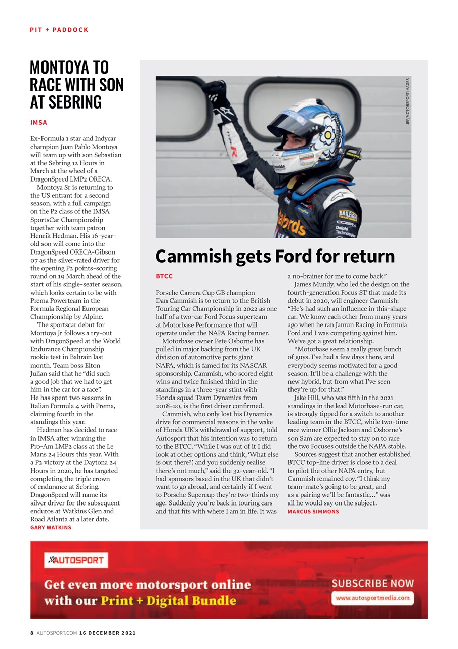 Autosport Preview Pages