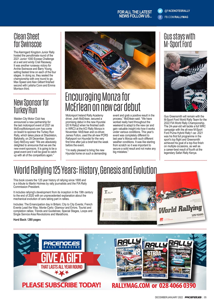 Pacenotes Rally magazine Preview Pages