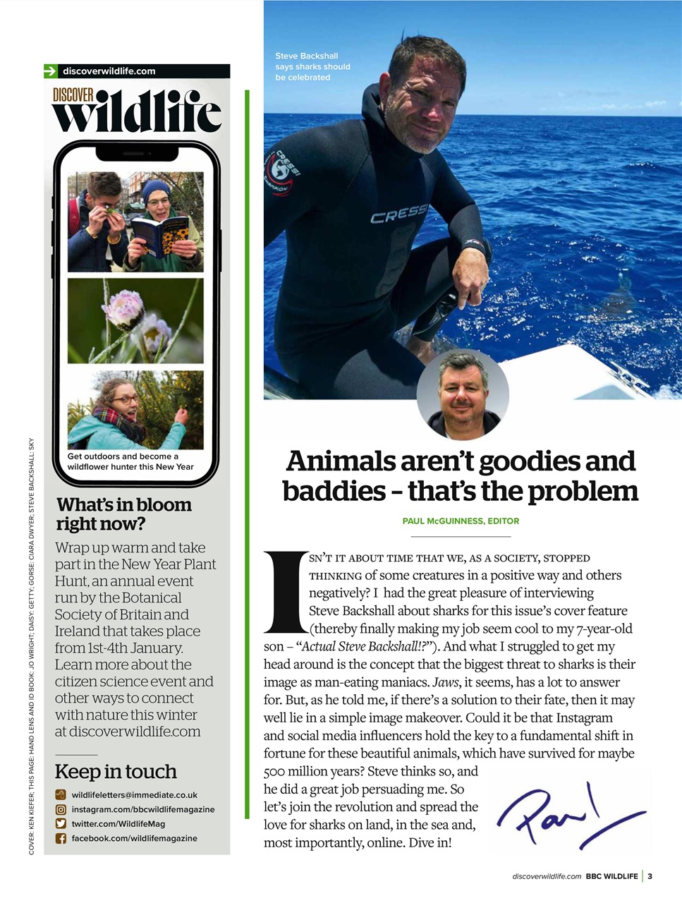 BBC Wildlife Magazine Preview Pages