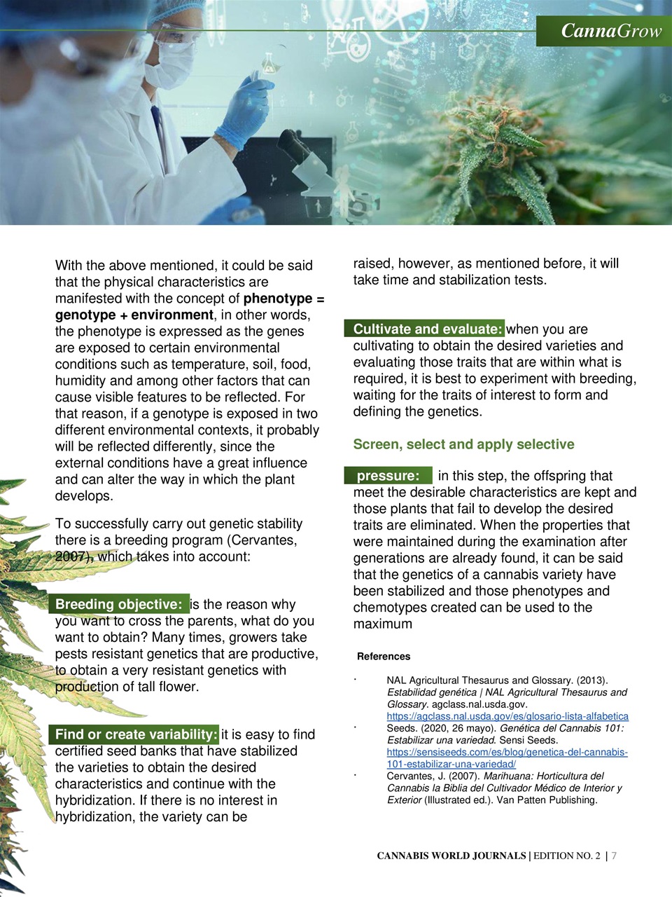 Cannabis World Journals Preview Pages