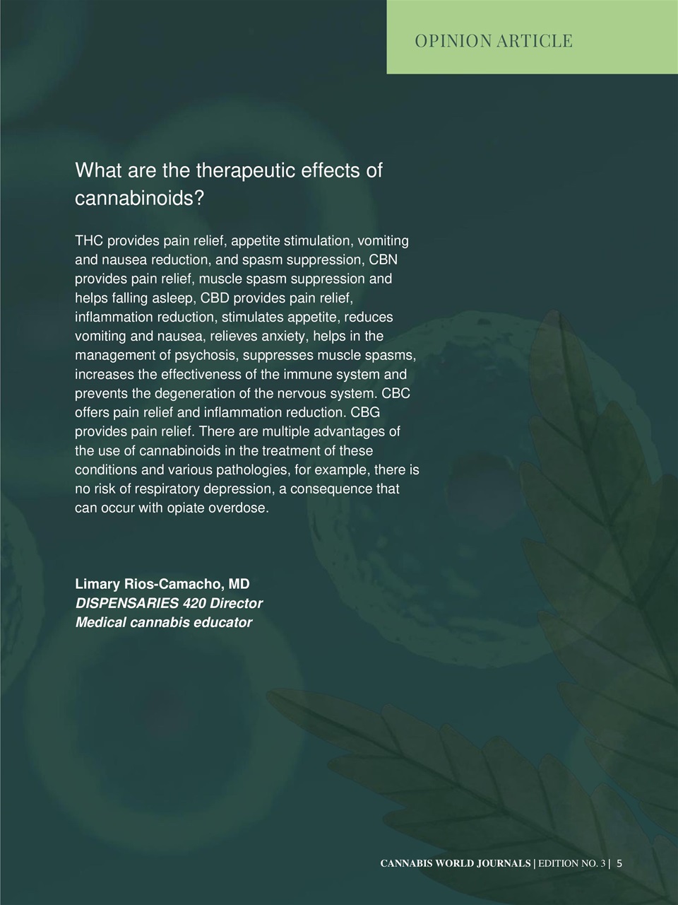 Cannabis World Journals Preview Pages