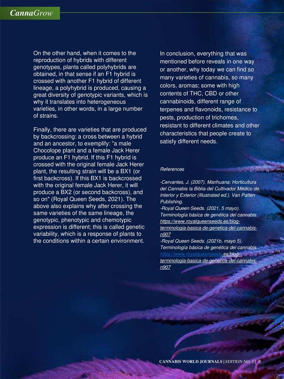 Cannabis World Journals Preview Pages