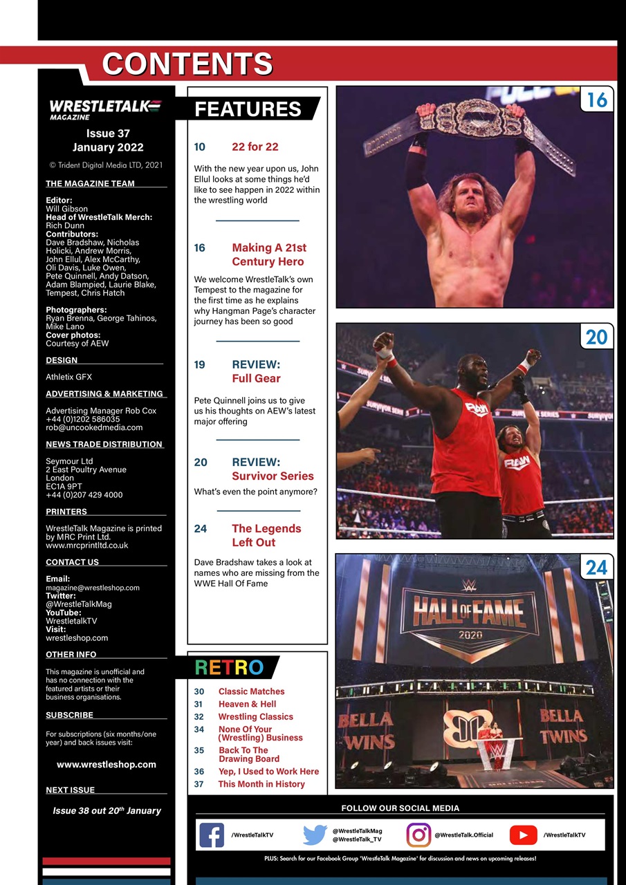 Wrestletalk Magazine Preview Pages