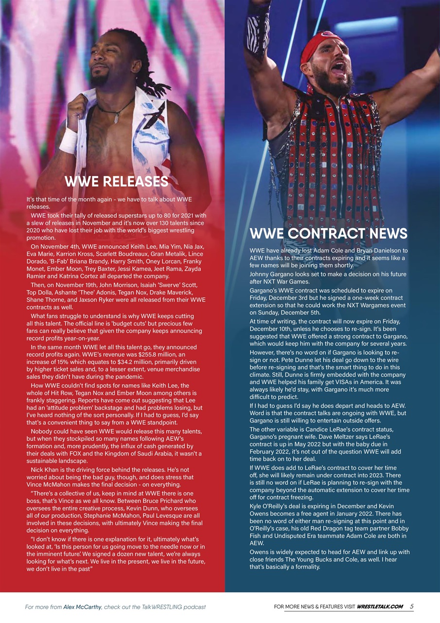 Wrestletalk Magazine Preview Pages