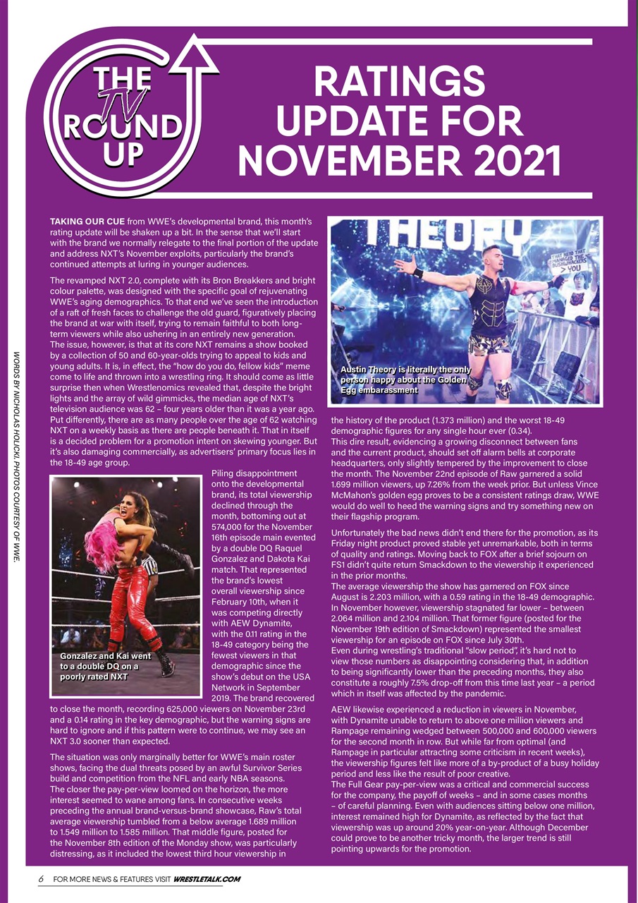 Wrestletalk Magazine Preview Pages