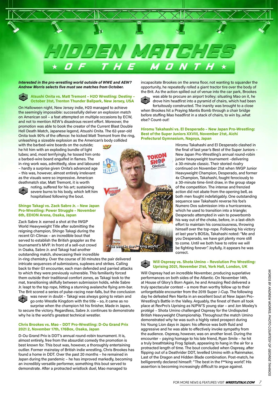 Wrestletalk Magazine Preview Pages