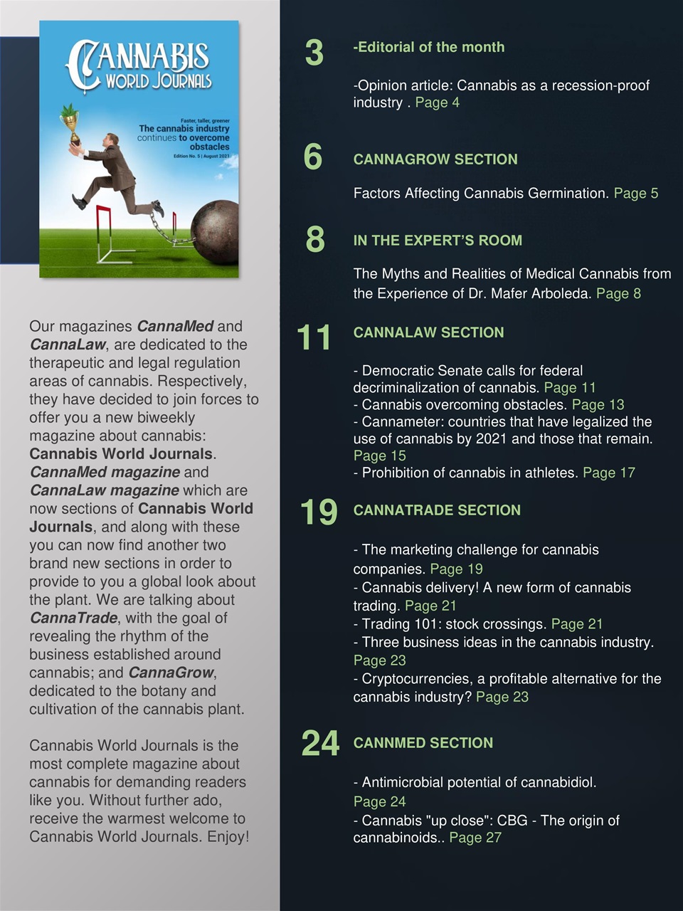 Cannabis World Journals Preview Pages