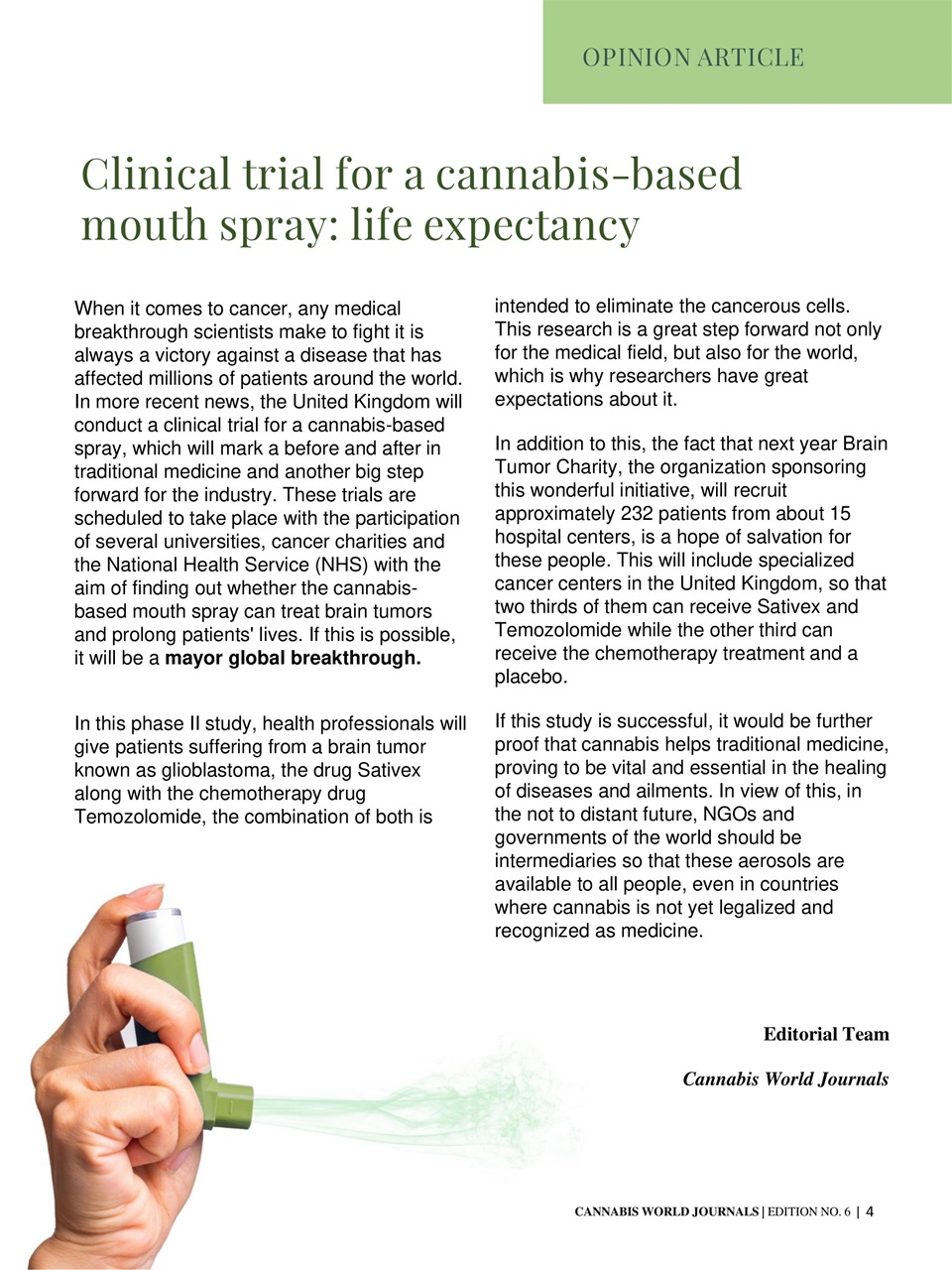 Cannabis World Journals Preview Pages