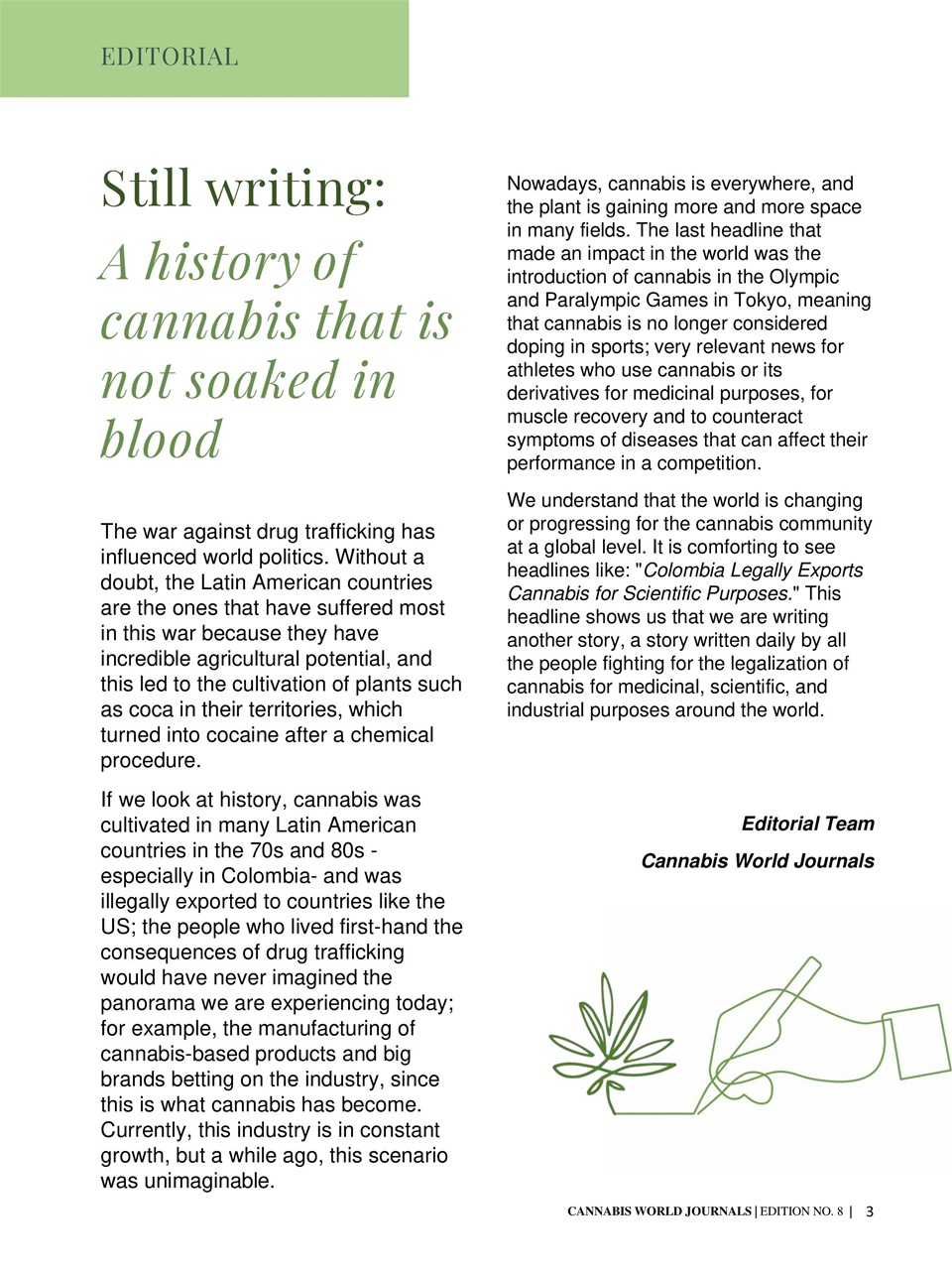 Cannabis World Journals Preview Pages