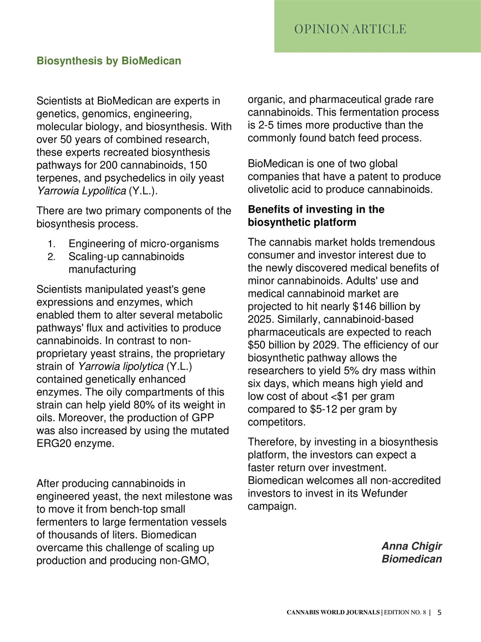 Cannabis World Journals Preview Pages