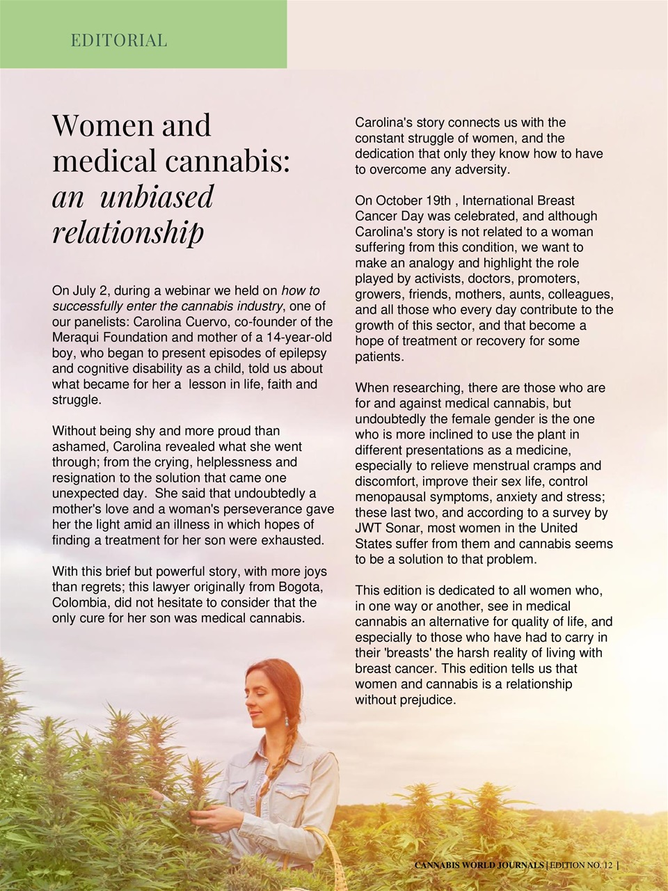 Cannabis World Journals Preview Pages