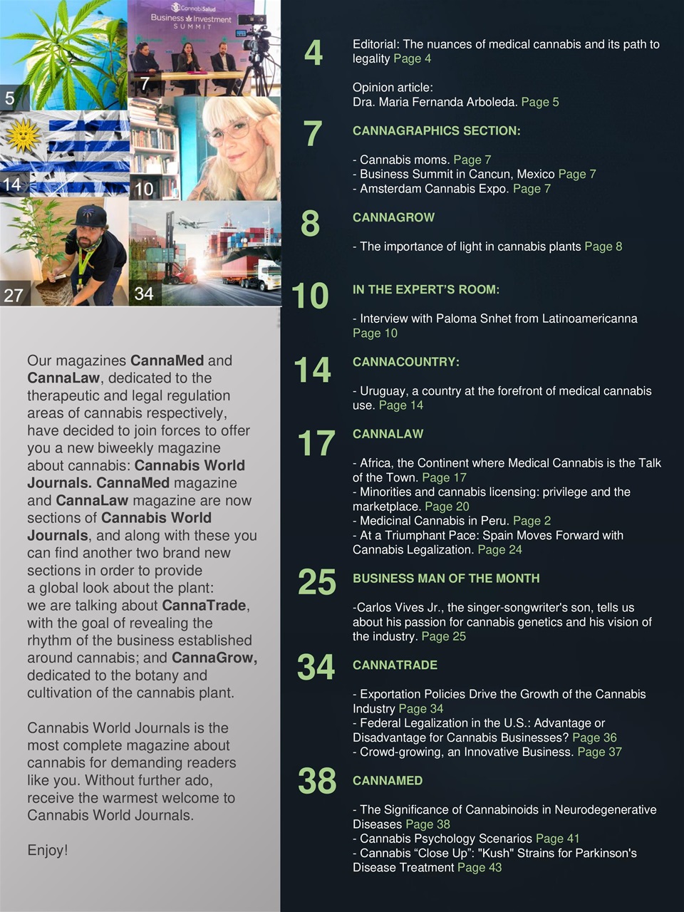 Cannabis World Journals Preview Pages