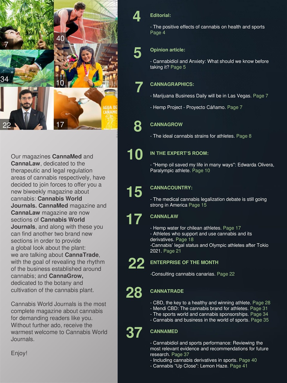 Cannabis World Journals Preview Pages