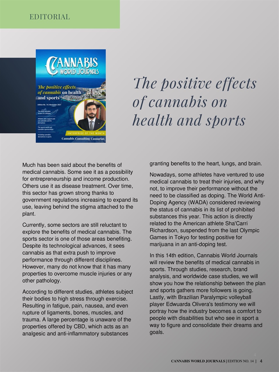 Cannabis World Journals Preview Pages