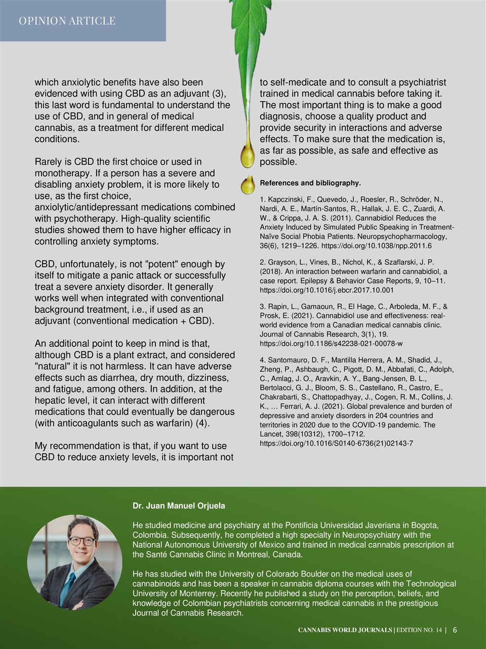 Cannabis World Journals Preview Pages