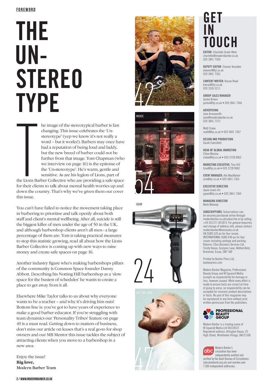 Modern Barber Preview Pages