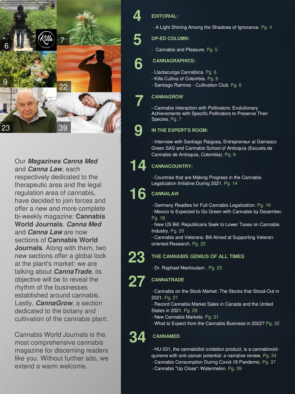 Cannabis World Journals Preview Pages