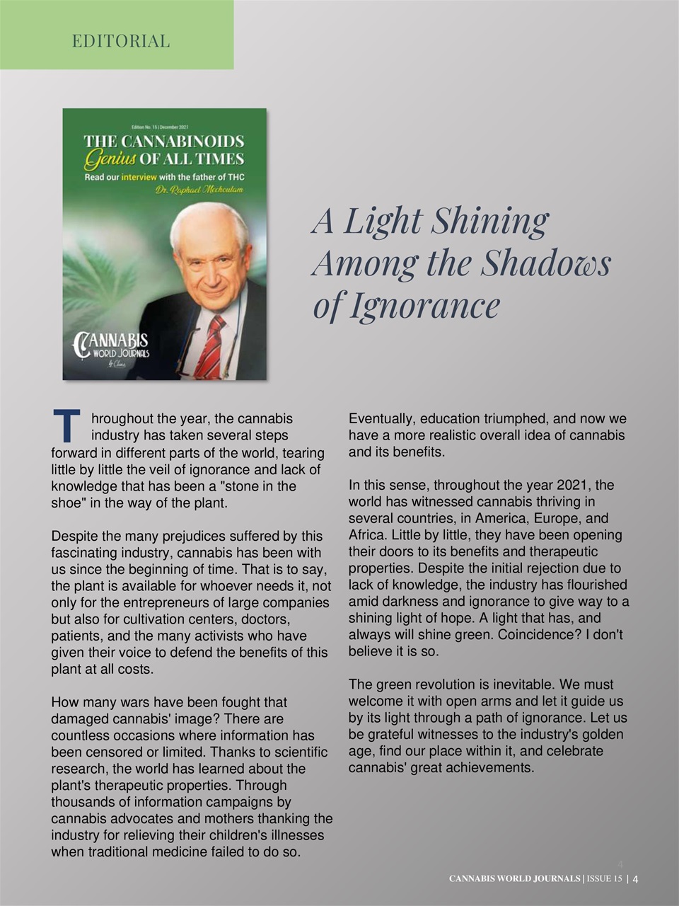 Cannabis World Journals Preview Pages