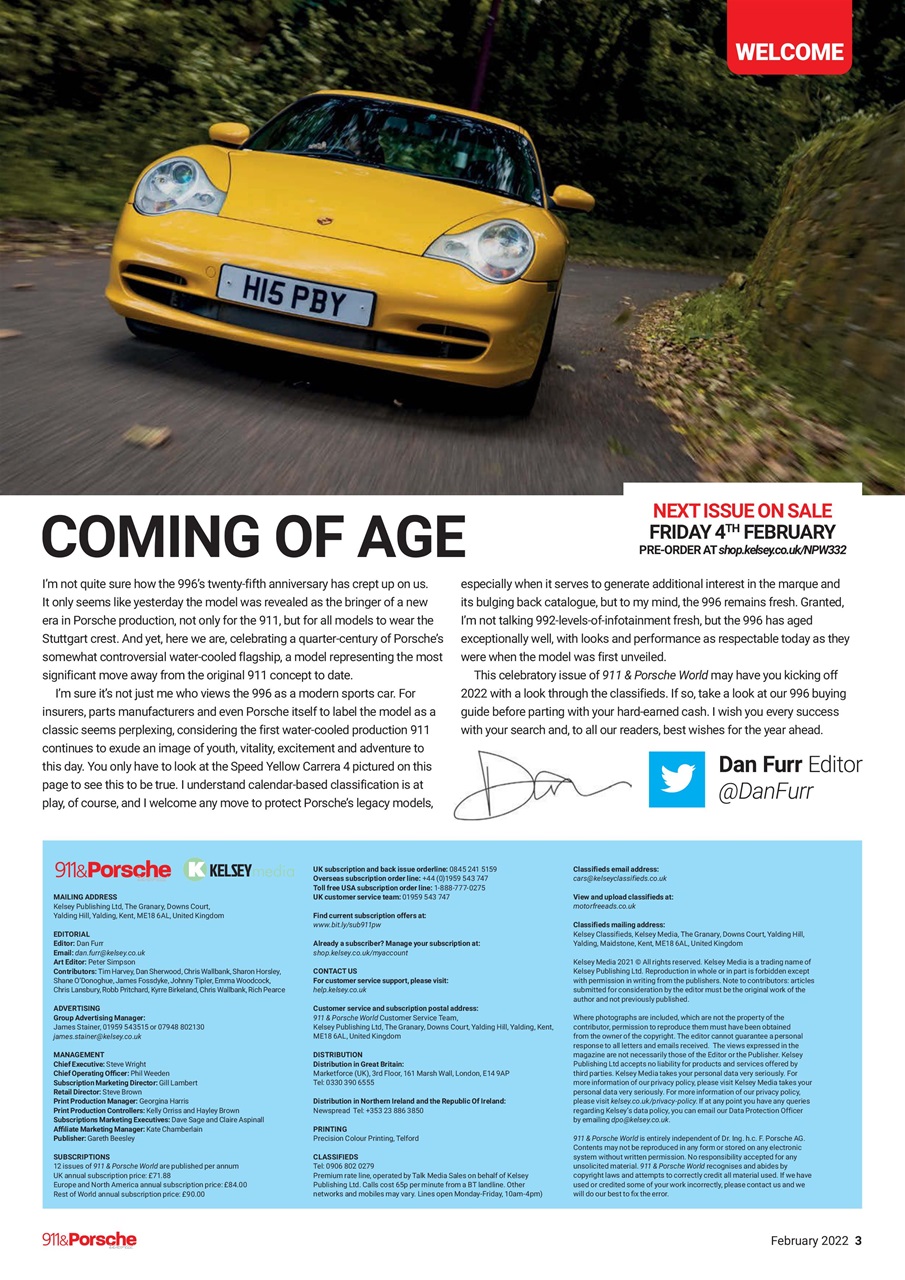 911 & Porsche World Preview Pages